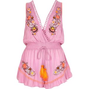 River Island Pink Playsuit